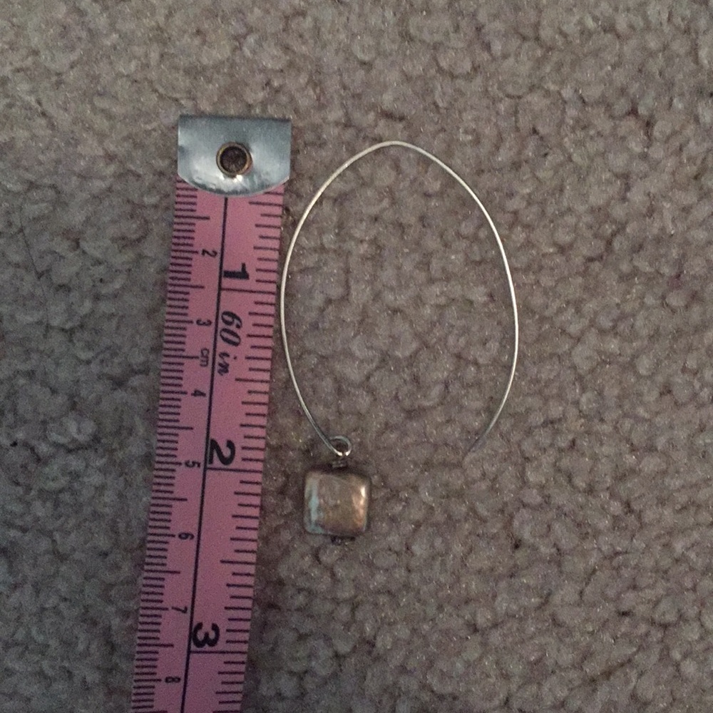 Handmade Pearl open hoop earrings - Picture 3 of 4